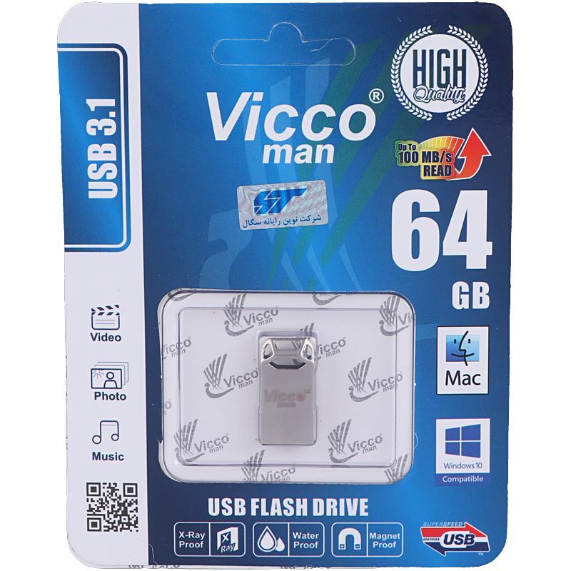 فلش 64 گیگ ویکومن Vicco Man VC372 USB3.1