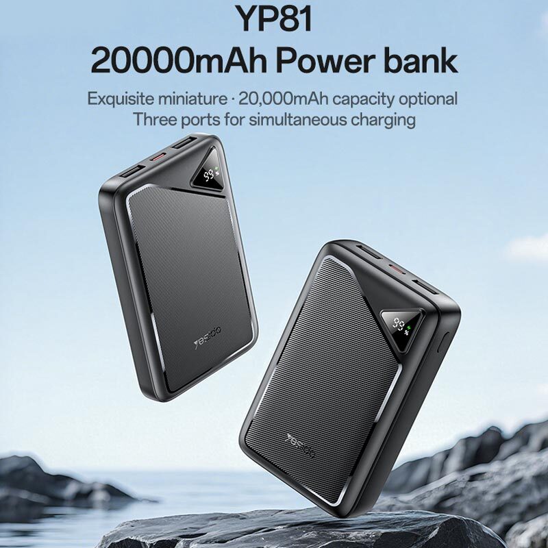 پاور بانک فست شارژ یسیدو YP81 PD 12W ظرفیت 20000 میلی آمپر ساعت