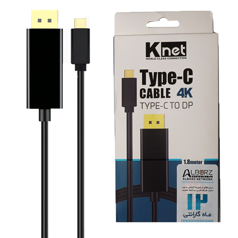 کابل تبدیل Display به Type-C کی نت K-CO11 طول 1.8 متر