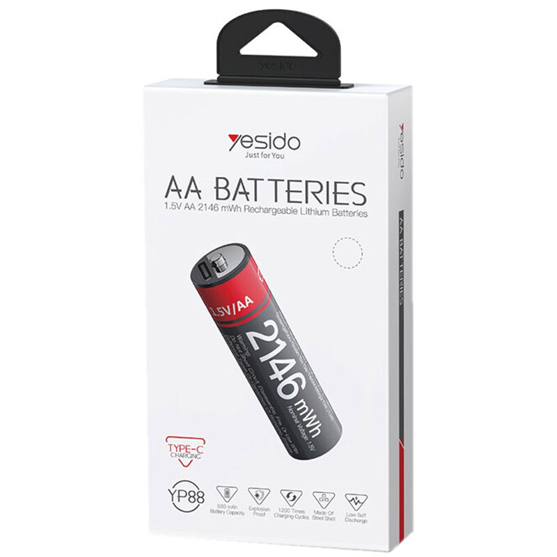 باتری چهارتایی قلمی شارژی Yesido YP88 AA 1430mAh