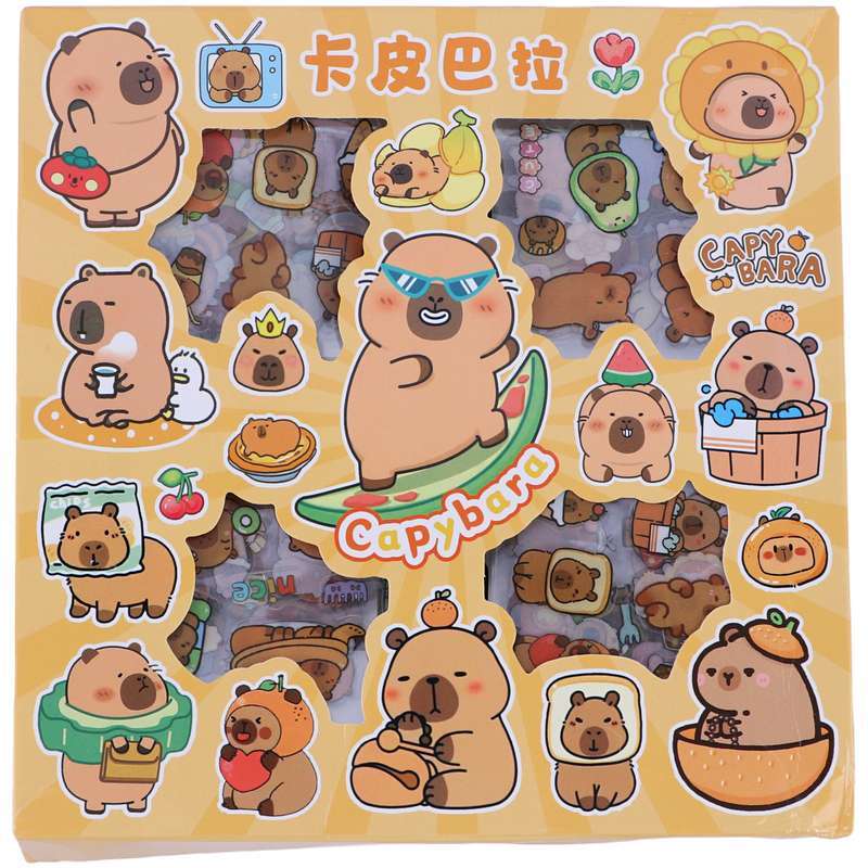 برچسب عروسکی شفاف طرح کاپی بارا CYK-801 بسته 96 عددی