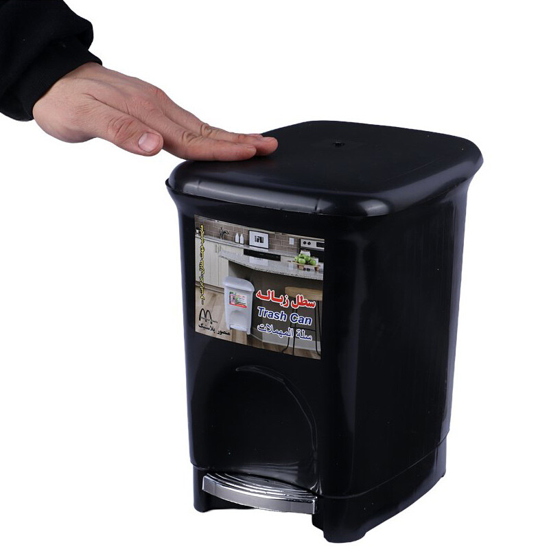 سطل زباله پدالی منصور پلاستیک سایز کوچک