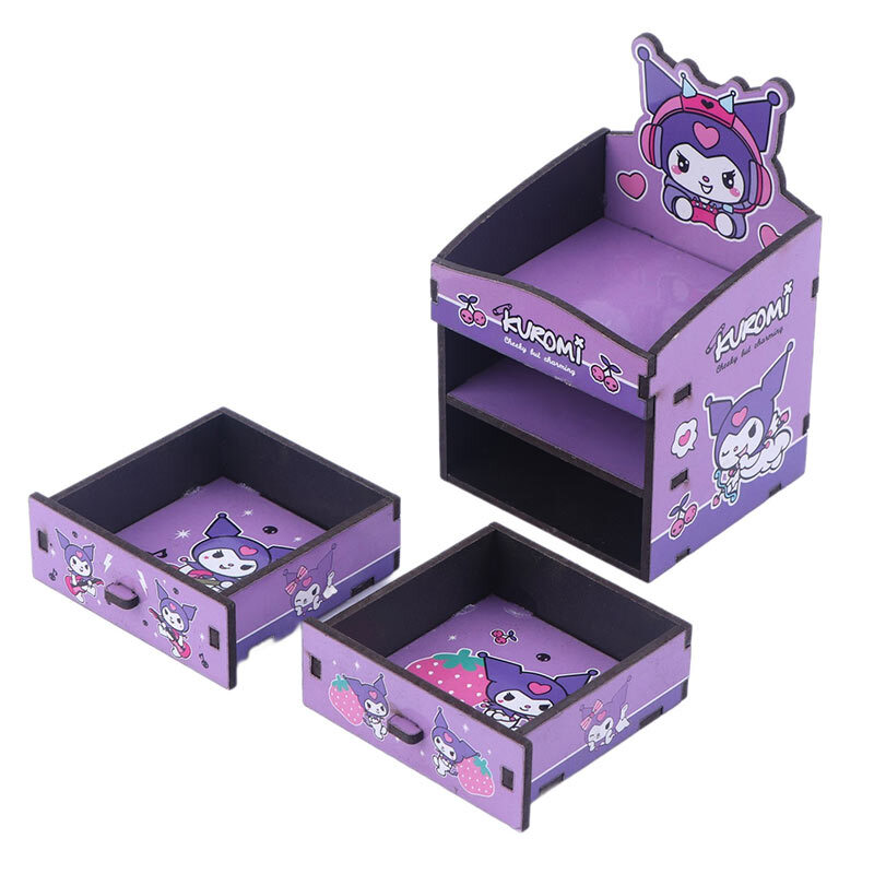 مینی فایل کشویی چوبی پارسام طرح کرومی