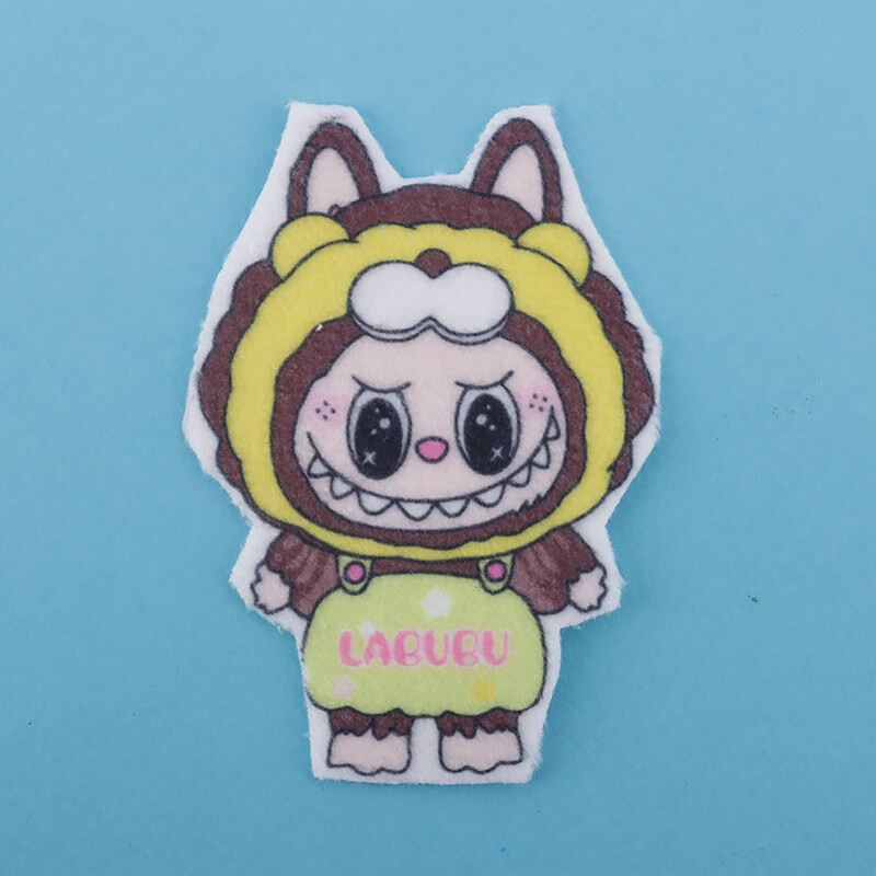 برچسب کارتونی پارچه ای رویال طرح لبوبو بسته 6 عددی