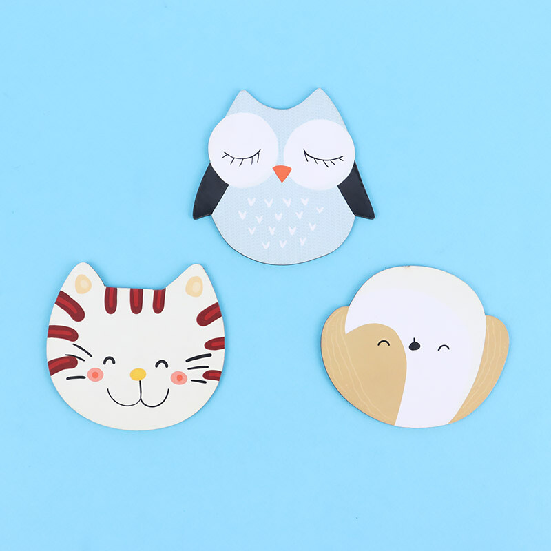 زیر لیوانی چوبی طرح حیوانات پارسام بسته 6 عددی