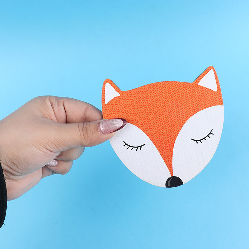 زیر لیوانی چوبی طرح حیوانات پارسام بسته 6 عددی