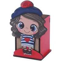 جاقلمی پارسام طرح دختر کلاه آبی قرمز