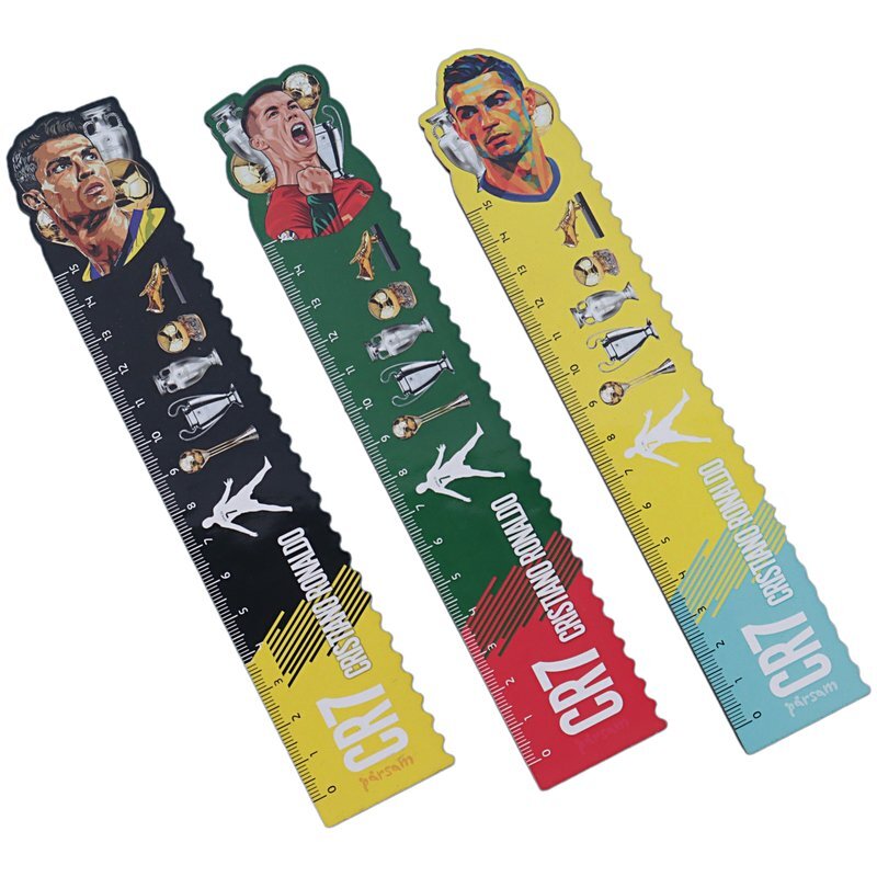 خط کش چوبی طرح فوتبالی پارسام بسته 48 عددی