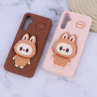 قاب سیلیکونی سامسونگ Galaxy A05s پاپ سوکت دار طرح Labubu