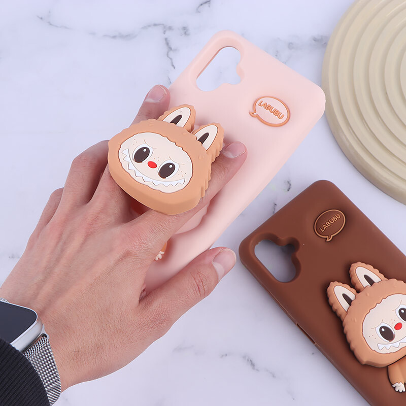 قاب سیلیکونی سامسونگ Galaxy A06 پاپ سوکت دار طرح Labubu