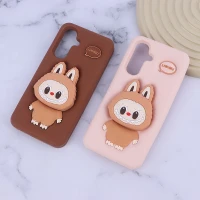 قاب سیلیکونی سامسونگ Galaxy A16 4G / A16 5G پاپ سوکت دار طرح Labubu