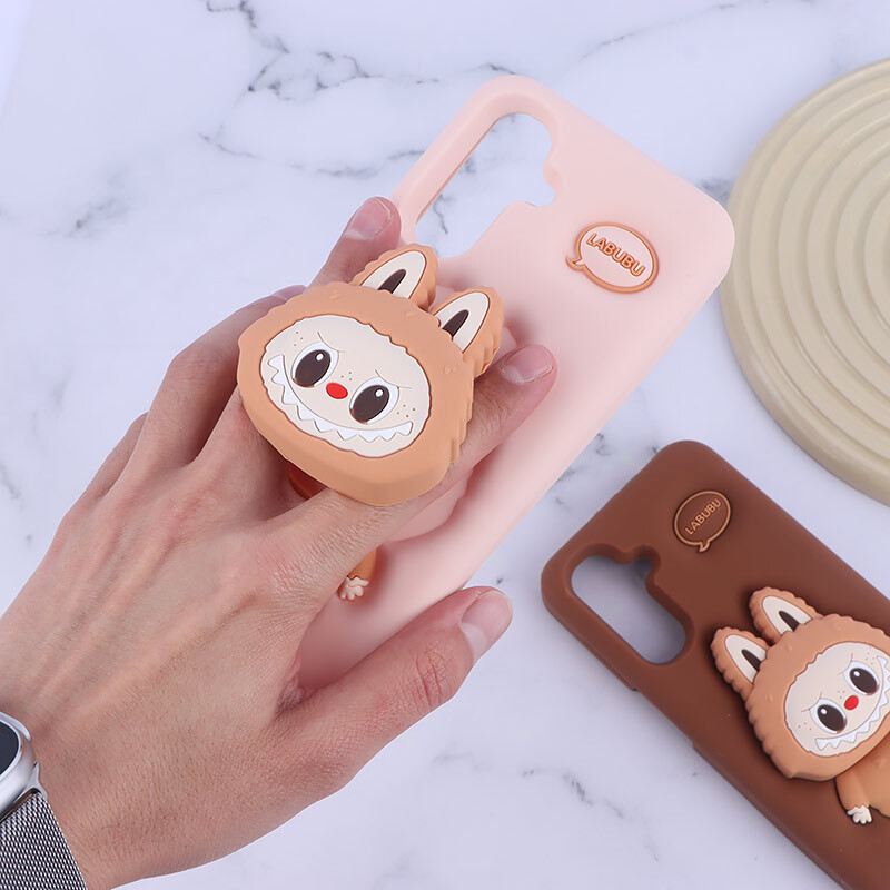 قاب سیلیکونی سامسونگ Galaxy A16 4G / A16 5G پاپ سوکت دار طرح Labubu