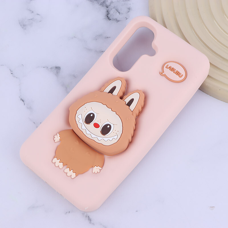 قاب سیلیکونی سامسونگ Galaxy A16 4G / A16 5G پاپ سوکت دار طرح Labubu
