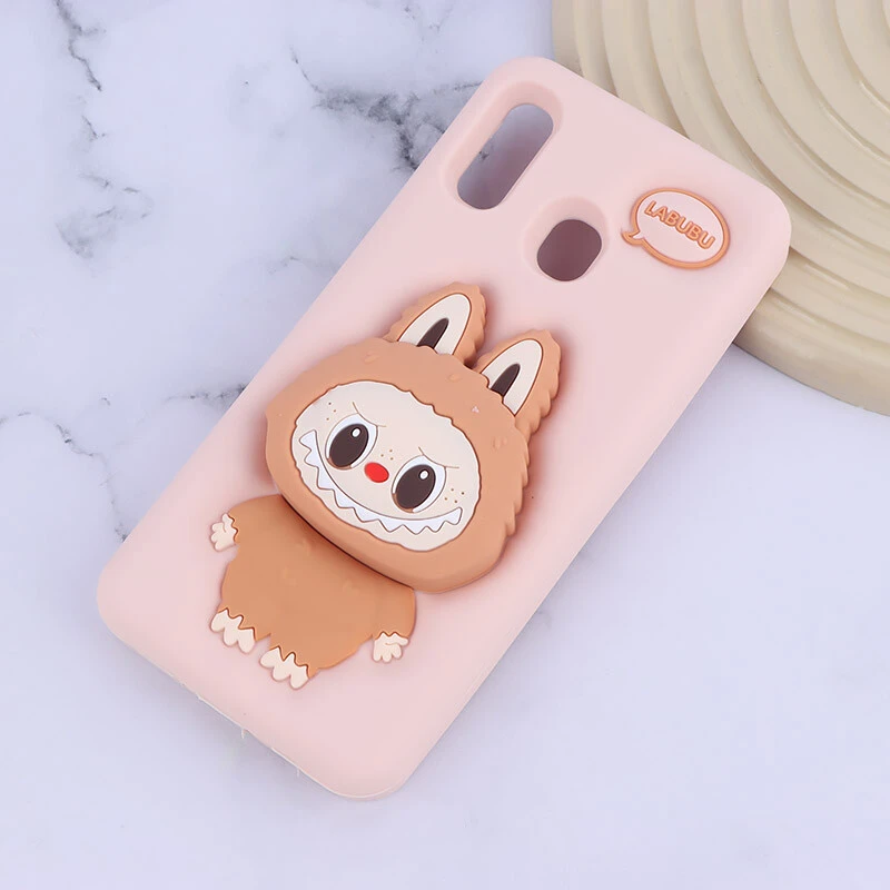 قاب سیلیکونی سامسونگ Galaxy A20 / A30 پاپ سوکت دار طرح Labubu