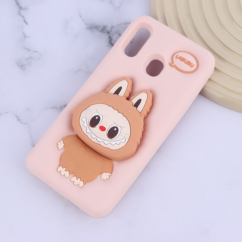 قاب سیلیکونی سامسونگ Galaxy A20 / A30 پاپ سوکت دار طرح Labubu