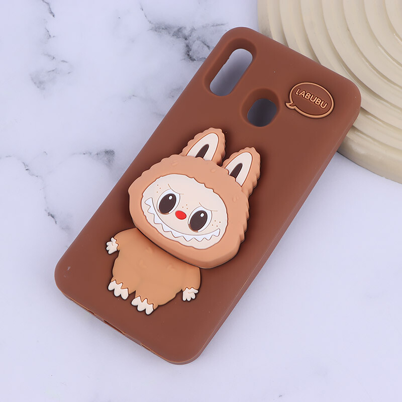 قاب سیلیکونی سامسونگ Galaxy A20 / A30 پاپ سوکت دار طرح Labubu