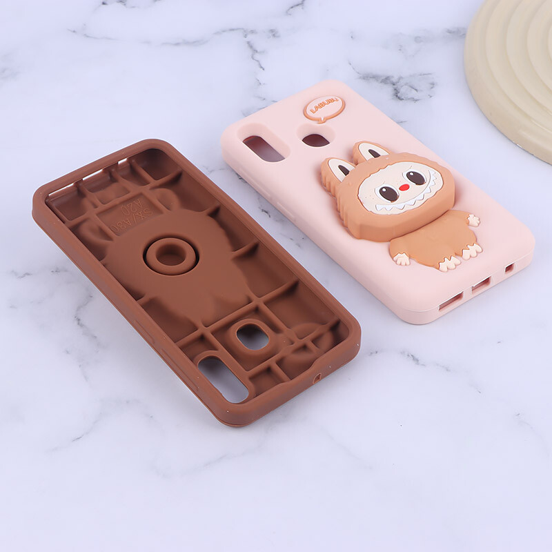 قاب سیلیکونی سامسونگ Galaxy A20 / A30 پاپ سوکت دار طرح Labubu