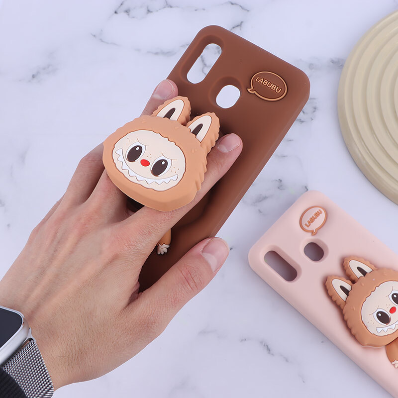 قاب سیلیکونی سامسونگ Galaxy A20 / A30 پاپ سوکت دار طرح Labubu