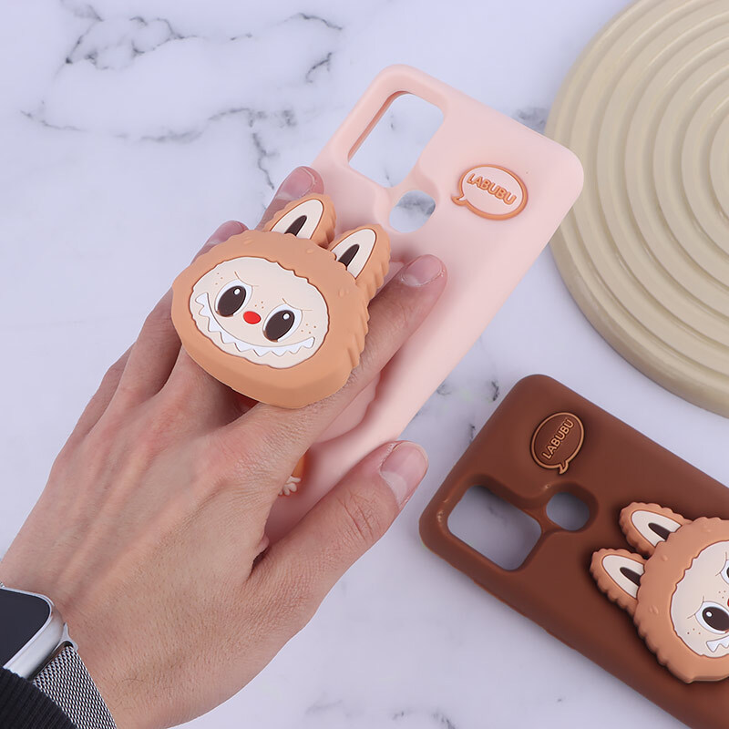 قاب سیلیکونی سامسونگ Galaxy A21s پاپ سوکت دار طرح Labubu