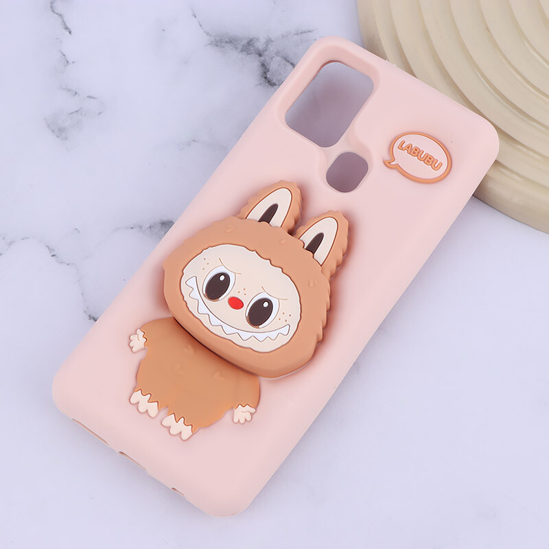 قاب سیلیکونی سامسونگ Galaxy A21s پاپ سوکت دار طرح Labubu