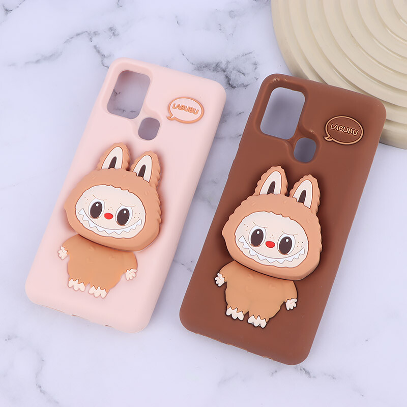قاب سیلیکونی سامسونگ Galaxy A21s پاپ سوکت دار طرح Labubu