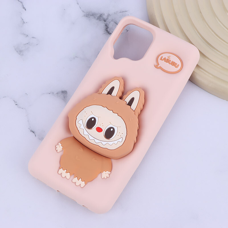 قاب سیلیکونی سامسونگ Galaxy A22 4G / M22 / M32 4G پاپ سوکت دار طرح Labubu