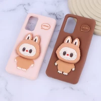 قاب سیلیکونی سامسونگ Galaxy A73 پاپ سوکت دار طرح Labubu