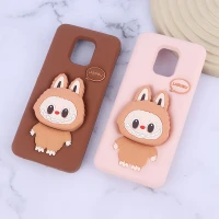 قاب سیلیکونی شیائومی Redmi Note 9s / Note 9 Pro / Note 10 Lite پاپ سوکت دار طرح Labubu