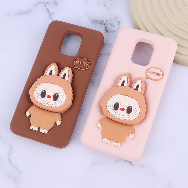 قاب سیلیکونی شیائومی Redmi Note 9s / Note 9 Pro / Note 10 Lite پاپ سوکت دار طرح Labubu