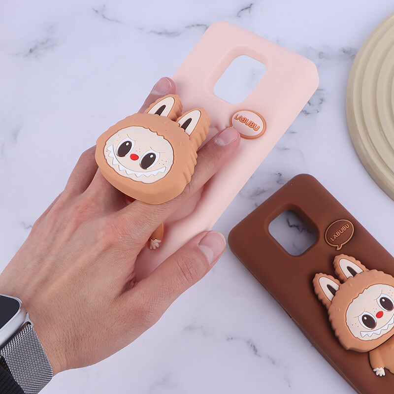 قاب سیلیکونی شیائومی Redmi Note 9s / Note 9 Pro / Note 10 Lite پاپ سوکت دار طرح Labubu