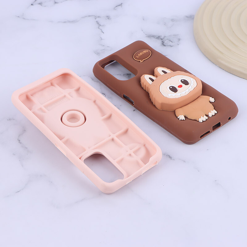 قاب سیلیکونی شیائومی Redmi Note 11 / 11S 4G پاپ سوکت دار طرح Labubu