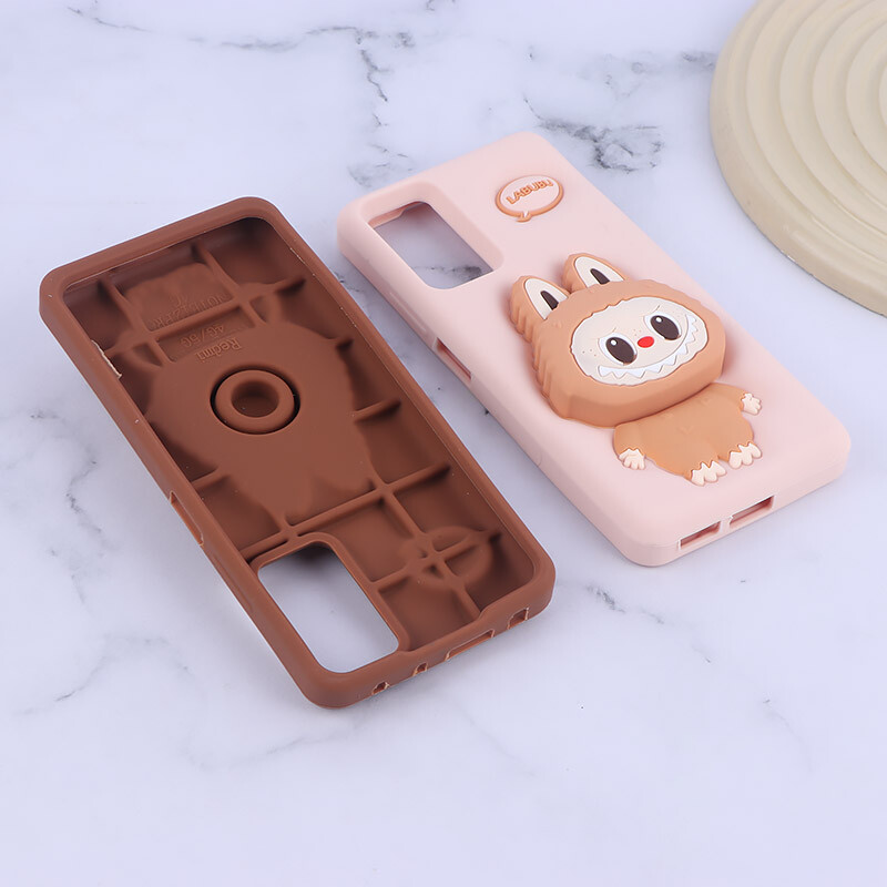 قاب سیلیکونی شیائومی Redmi Note 11 Pro / Note 11 Pro Plus 5G (India) پاپ سوکت دار طرح Labubu