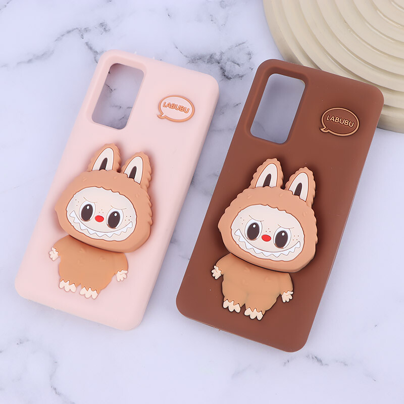 قاب سیلیکونی شیائومی Redmi Note 11 Pro / Note 11 Pro Plus 5G (India) پاپ سوکت دار طرح Labubu