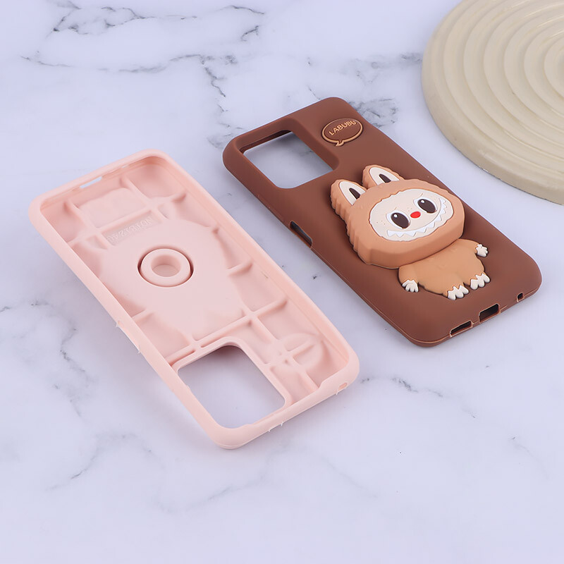 قاب سیلیکونی شیائومی Redmi Note 12 4G پاپ سوکت دار طرح Labubu