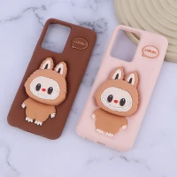 قاب سیلیکونی شیائومی Redmi Note 12 4G پاپ سوکت دار طرح Labubu