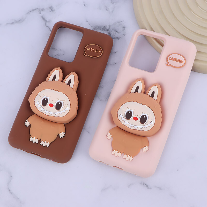 قاب سیلیکونی شیائومی Redmi Note 12 4G پاپ سوکت دار طرح Labubu