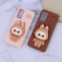 قاب سیلیکونی شیائومی Redmi Note 12 Pro 4G پاپ سوکت دار طرح Labubu