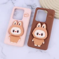 قاب سیلیکونی شیائومی Redmi Note 14S پاپ سوکت دار طرح Labubu