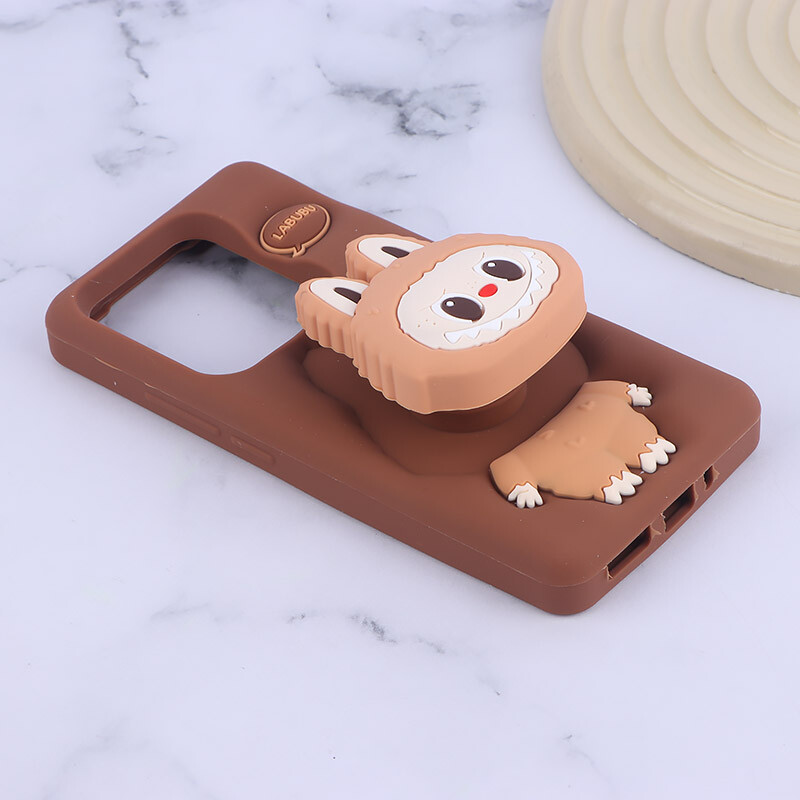 قاب سیلیکونی شیائومی Redmi Note 14S پاپ سوکت دار طرح Labubu