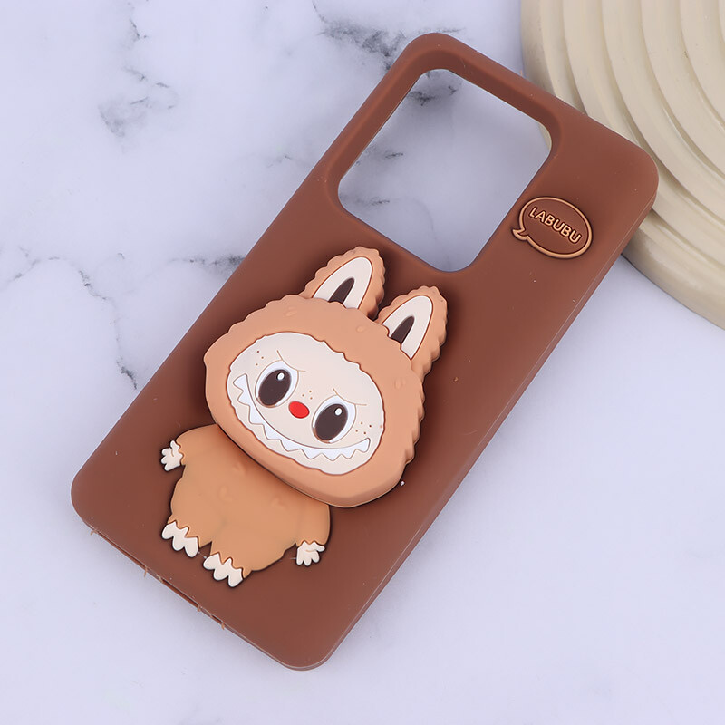 قاب سیلیکونی شیائومی Redmi Note 14S پاپ سوکت دار طرح Labubu