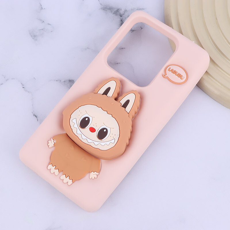 قاب سیلیکونی شیائومی Redmi Note 14S پاپ سوکت دار طرح Labubu