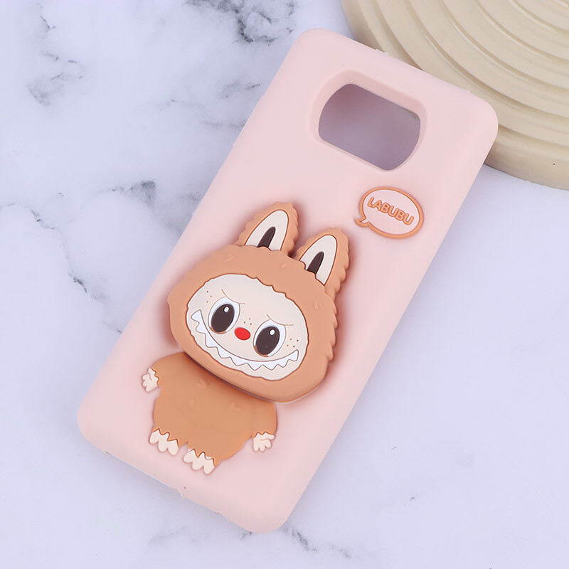 قاب سیلیکونی شیائومی Poco X3 / X3 NFC / X3 Pro پاپ سوکت دار طرح Labubu