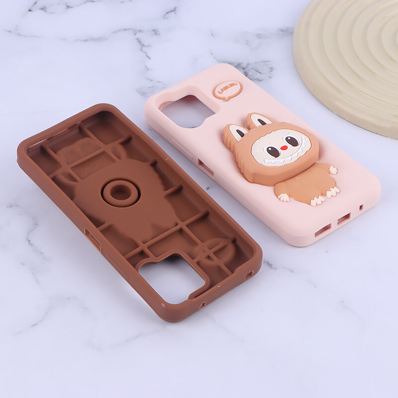 قاب سیلیکونی شیائومی Redmi 12 پاپ سوکت دار طرح Labubu