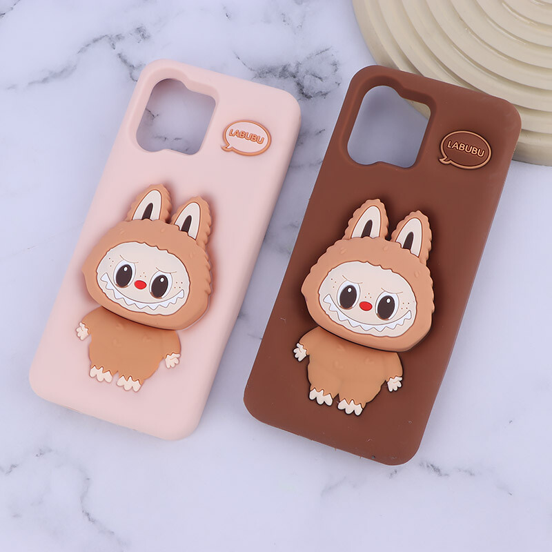 قاب سیلیکونی شیائومی Redmi 12 پاپ سوکت دار طرح Labubu