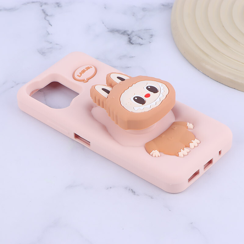 قاب سیلیکونی شیائومی Redmi 12 پاپ سوکت دار طرح Labubu