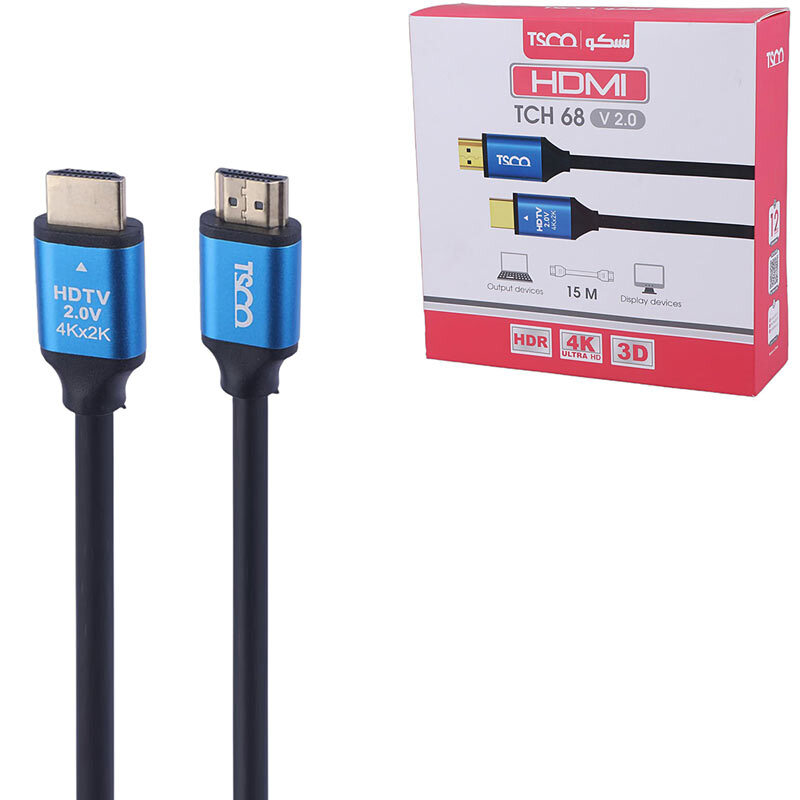 کابل HDMI 4K تسکو TCH 68 طول 15 متر