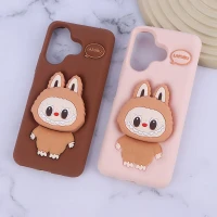 قاب سیلیکونی شیائومی Redmi 13 4G / Redmi 13 5G پاپ سوکت دار طرح Labubu