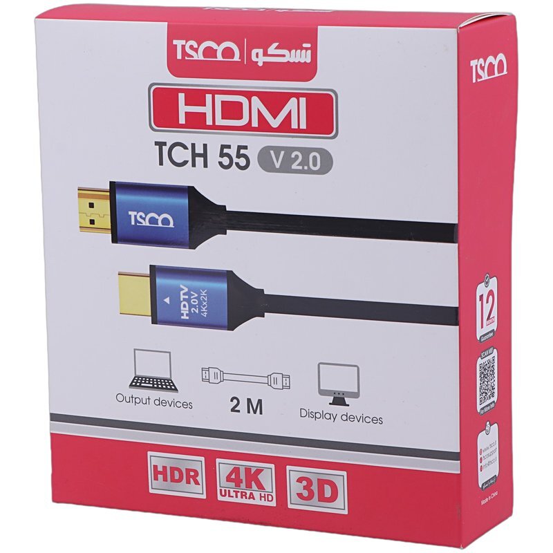 کابل HDMI 4K تسکو TCH 55 طول 2 متر