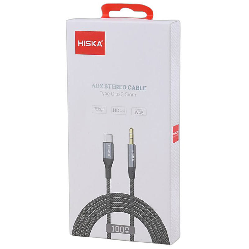 کابل تبدیل Type-C به AUX هیسکا W45 طول 1 متر