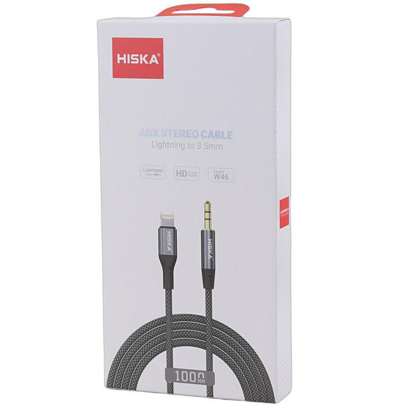 کابل تبدیل Lightning به AUX هیسکا W46 طول 1 متر